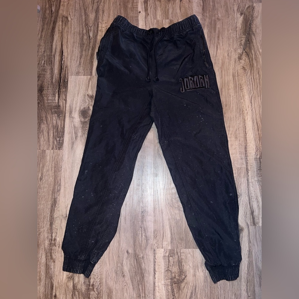 Jordan Black Jogger Pants with Red Jumpman